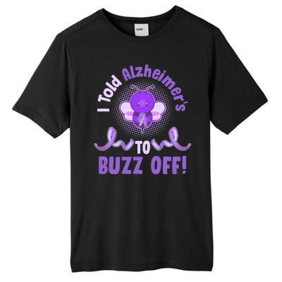 I Told Alzheimer's To Buzz Off Purple Ribbon Bee Tall Fusion ChromaSoft Performance T-Shirt