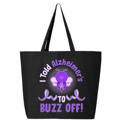 I Told Alzheimer's To Buzz Off Purple Ribbon Bee 25L Jumbo Tote