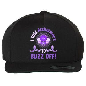 I Told Alzheimer's To Buzz Off Purple Ribbon Bee Wool Snapback Cap