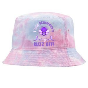 I Told Alzheimer's To Buzz Off Purple Ribbon Bee Tie-Dyed Bucket Hat