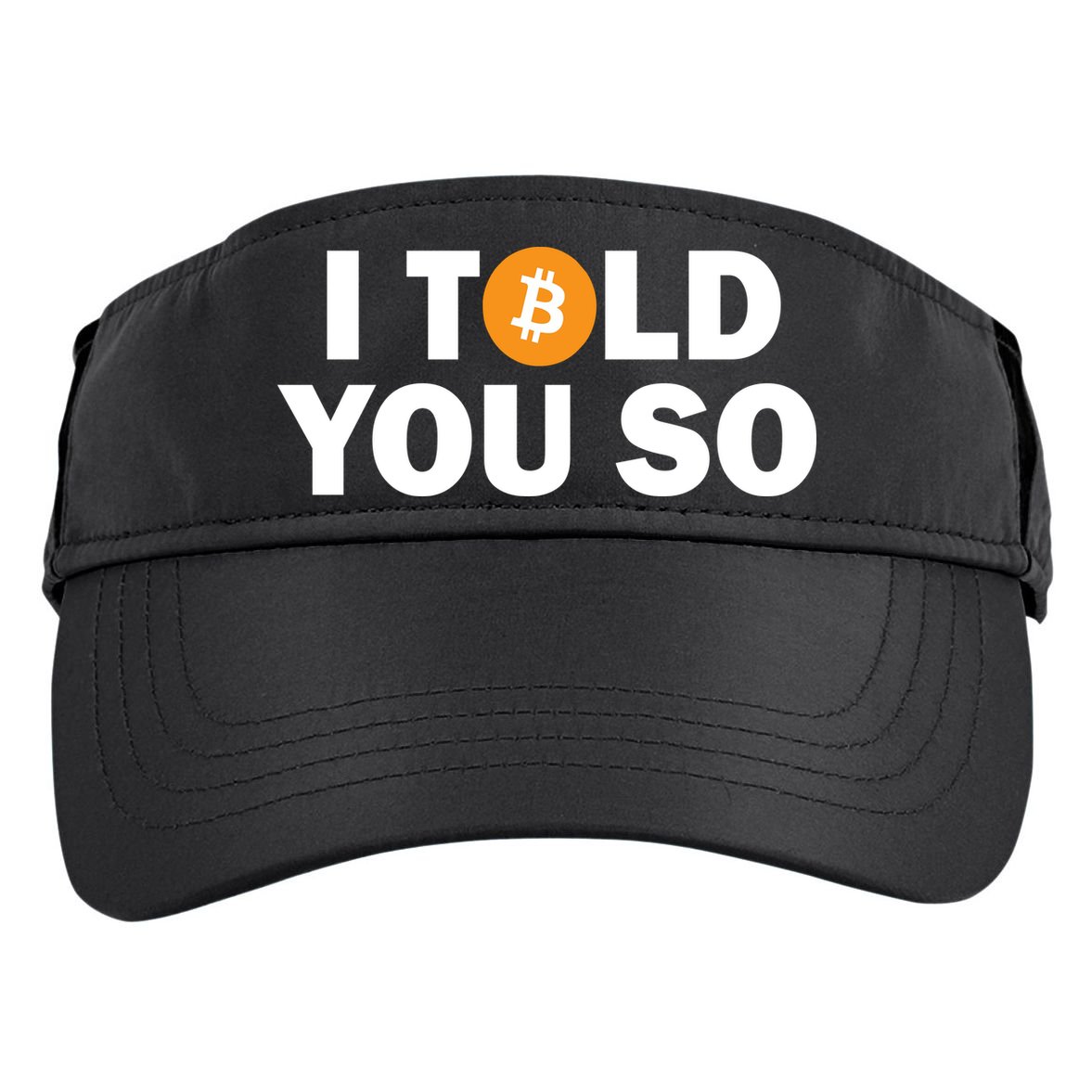 I Told You So Funny Bitcoin Adult Drive Performance Visor