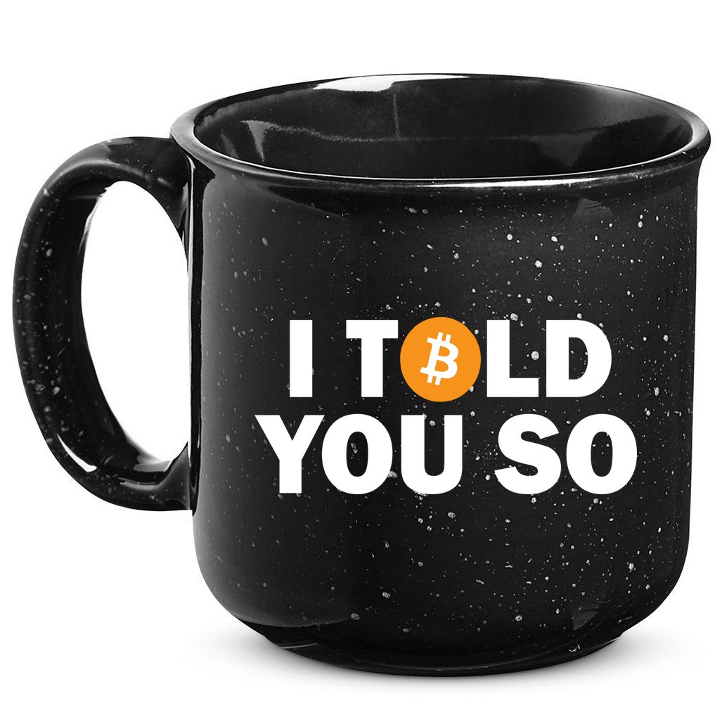 I Told You So Funny Bitcoin 15oz Campfire Ceramic Mug