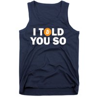 I Told You So Funny Bitcoin Tank Top