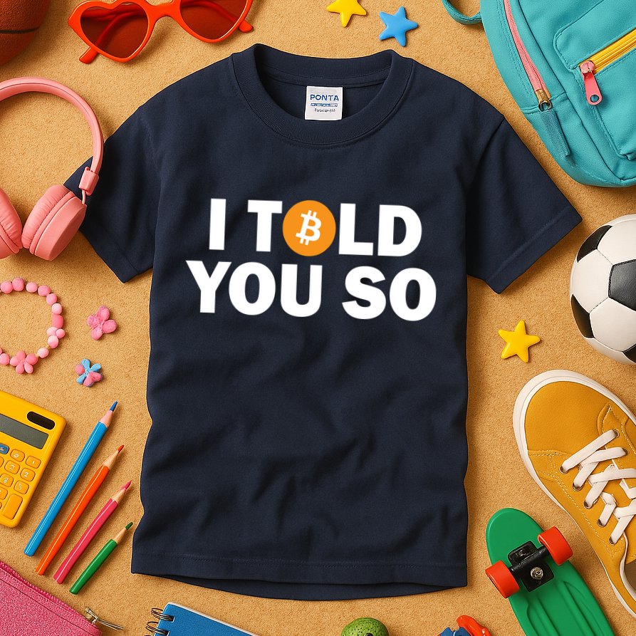 I Told You So Funny Bitcoin Kids T-Shirt