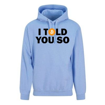 I Told You So Funny Bitcoin Unisex Surf Hoodie