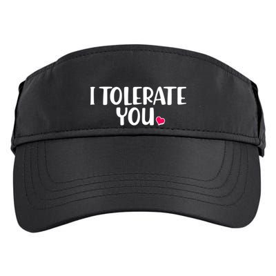 I Tolerate You Funny Anti Valentines Day Adult Drive Performance Visor