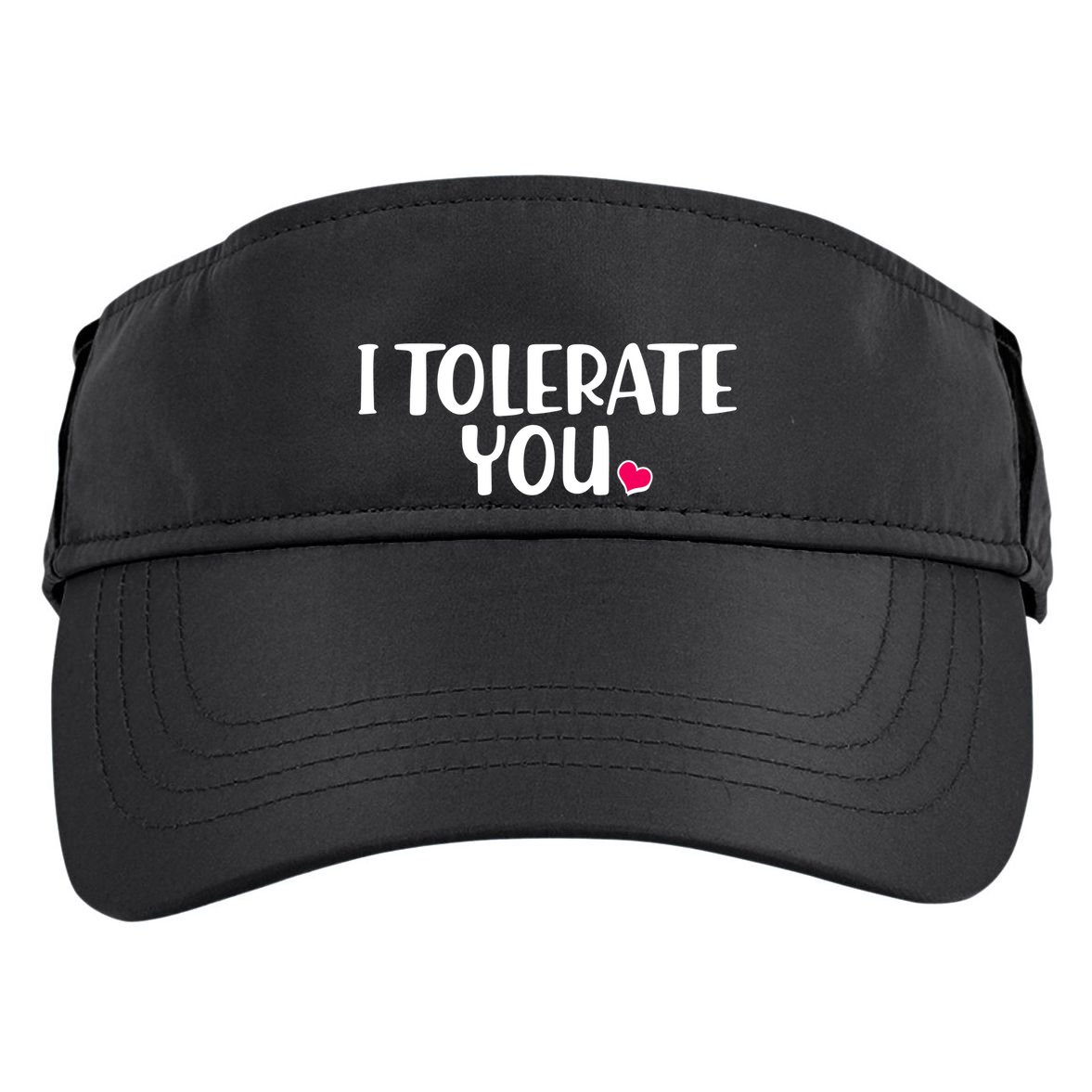 I Tolerate You Funny Anti Valentines Day Adult Drive Performance Visor