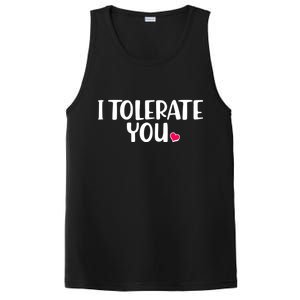 I Tolerate You Funny Anti Valentines Day PosiCharge Competitor Tank