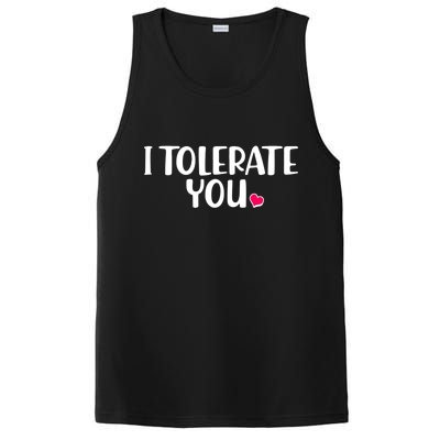 I Tolerate You Funny Anti Valentines Day PosiCharge Competitor Tank