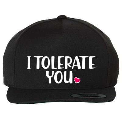 I Tolerate You Funny Anti Valentines Day Wool Snapback Cap