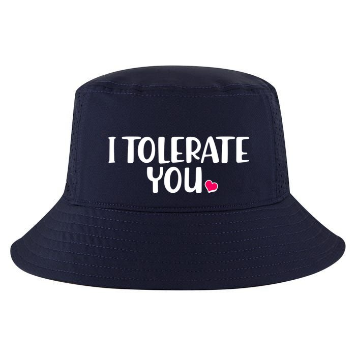 I Tolerate You Funny Anti Valentines Day Cool Comfort Performance Bucket Hat