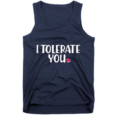 I Tolerate You Funny Anti Valentines Day Tank Top
