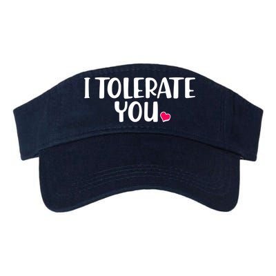 I Tolerate You Funny Anti Valentines Day Valucap Bio-Washed Visor