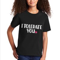 I Tolerate You Funny Anti Valentines Day Kids T-Shirt