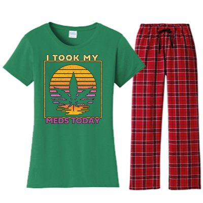 I Took My Meds Today Medical Marijuana Women's Flannel Pajama Set