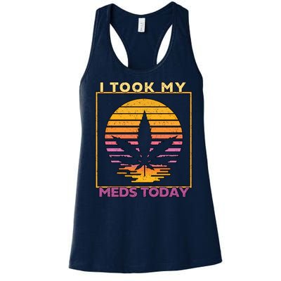 I Took My Meds Today Medical Marijuana Women's Racerback Tank