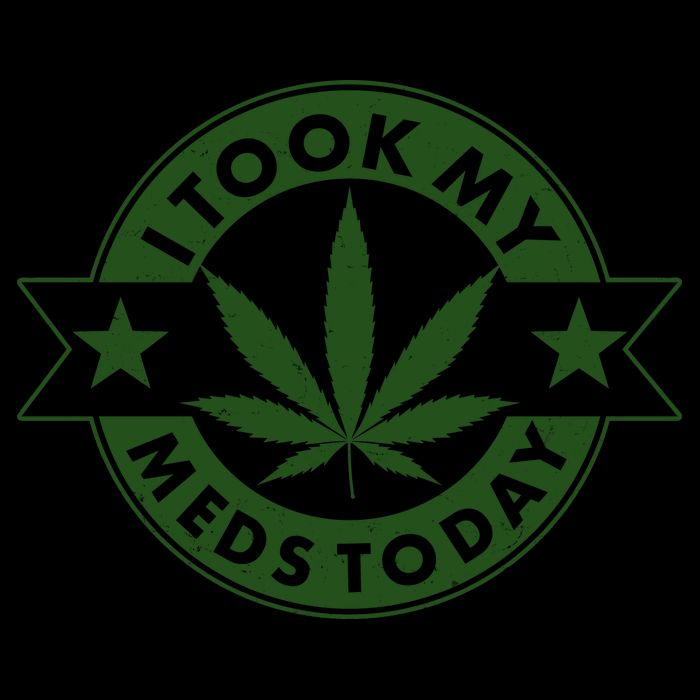 I Took My Meds Today Weed Emblem Mug