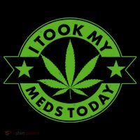 I Took My Meds Today Weed Emblem Flatbill Hat