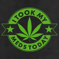I Took My Meds Today Weed Emblem Golf Towel