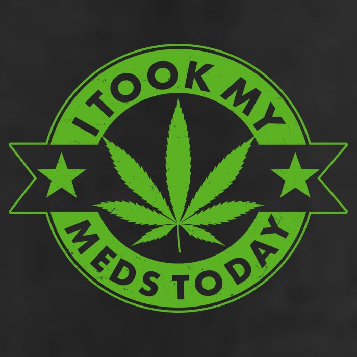 I Took My Meds Today Weed Emblem Golf Towel