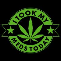 I Took My Meds Today Weed Emblem Crop Top