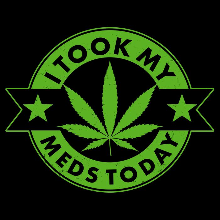 I Took My Meds Today Weed Emblem Crop Top