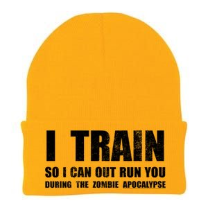 I Train So I Can Out Run You During A Zombie Apocalypse Knit Cap Winter Beanie