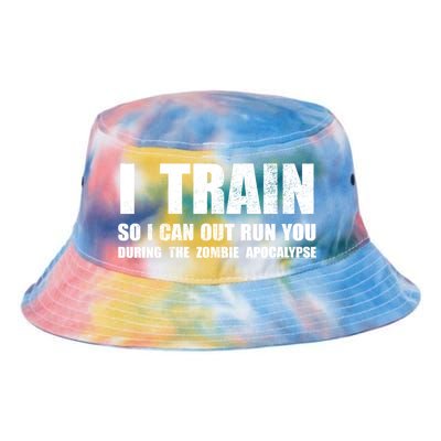 I Train So I Can Out Run You During A Zombie Apocalypse Tie Dye Newport Bucket Hat