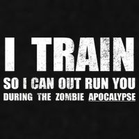 I Train So I Can Out Run You During A Zombie Apocalypse Ladies PosiCharge Tri-Blend Wicking Tank