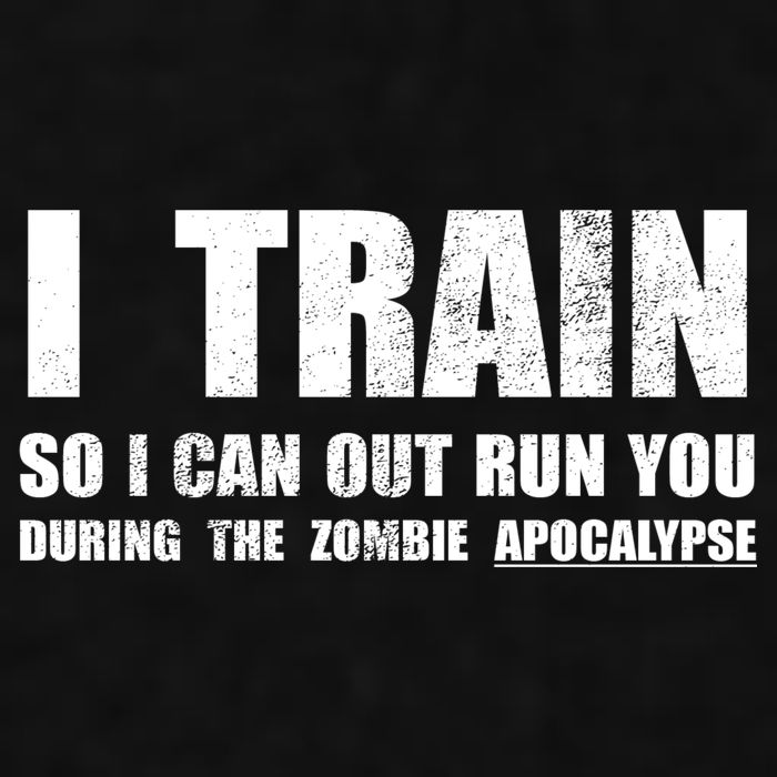 I Train So I Can Out Run You During A Zombie Apocalypse Ladies PosiCharge Tri-Blend Wicking Tank