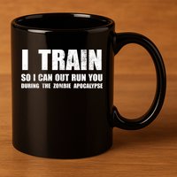 I Train So I Can Out Run You During A Zombie Apocalypse 11oz C Handle Ceramic Mug