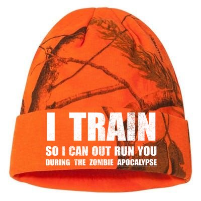 I Train So I Can Out Run You During A Zombie Apocalypse Kati Licensed 12" Camo Beanie