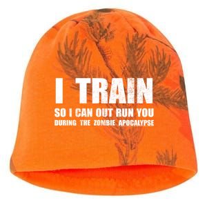 I Train So I Can Out Run You During A Zombie Apocalypse Kati - Camo Knit Beanie