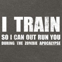 I Train So I Can Out Run You During A Zombie Apocalypse Cotton Canvas Backpack