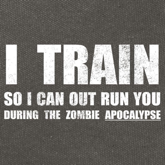 I Train So I Can Out Run You During A Zombie Apocalypse Cotton Canvas Backpack