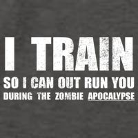 I Train So I Can Out Run You During A Zombie Apocalypse Vector Backpack