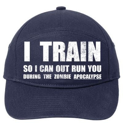 I Train So I Can Out Run You During A Zombie Apocalypse 7-Panel Snapback Hat