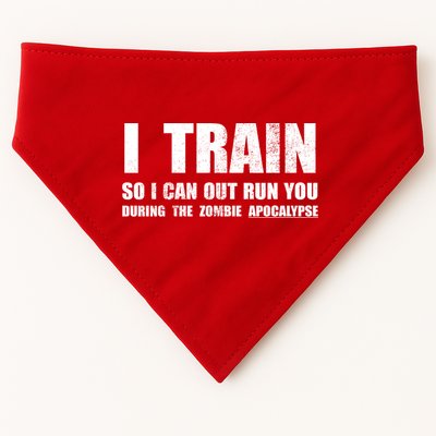 I Train So I Can Out Run You During A Zombie Apocalypse USA-Made Doggie Bandana