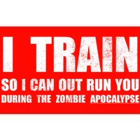 I Train So I Can Out Run You During A Zombie Apocalypse Bumper Sticker