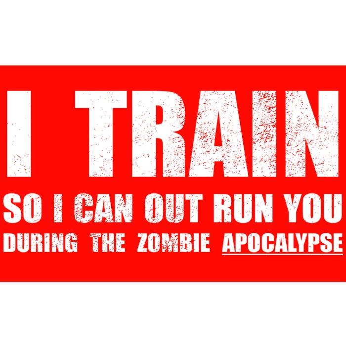 I Train So I Can Out Run You During A Zombie Apocalypse Bumper Sticker