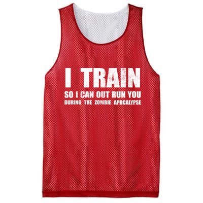 I Train So I Can Out Run You During A Zombie Apocalypse Mesh Reversible Basketball Jersey Tank
