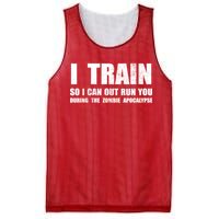 I Train So I Can Out Run You During A Zombie Apocalypse Mesh Reversible Basketball Jersey Tank