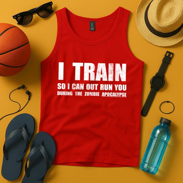 I Train So I Can Out Run You During A Zombie Apocalypse Tank Top