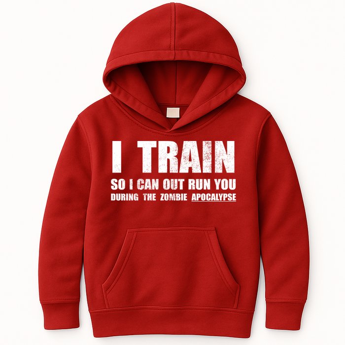 I Train So I Can Out Run You During A Zombie Apocalypse Kids Hoodie