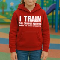 I Train So I Can Out Run You During A Zombie Apocalypse Kids Hoodie