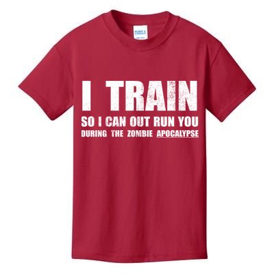 I Train So I Can Out Run You During A Zombie Apocalypse Kids T-Shirt