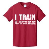I Train So I Can Out Run You During A Zombie Apocalypse Kids T-Shirt