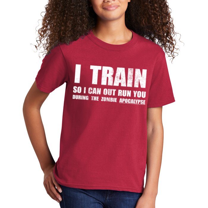 I Train So I Can Out Run You During A Zombie Apocalypse Kids T-Shirt
