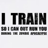 I Train So I Can Out Run You During A Zombie Apocalypse Garment-Dyed Sweatshirt