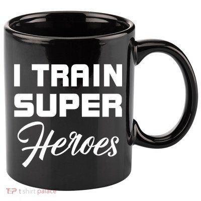 I Train Super Heroes 11oz C Handle Ceramic Mug